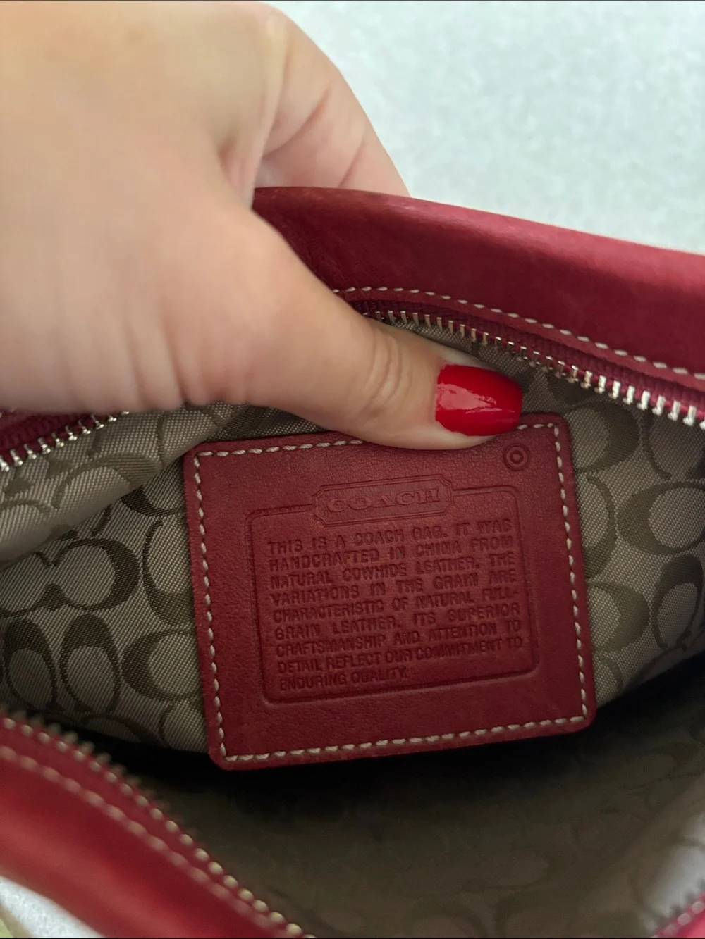 Coach Mini Pochette Bag in Red
